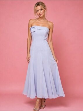 Alyce Designs Lavender Strapless Dress